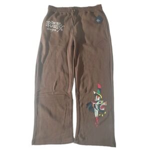 Ed‎ Hardy Panther Tiger Bootcut Sweatpants Size XL Cocoa Style EHM8005-2
